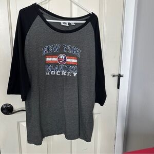 NHL Gray and Black Raglan Tee